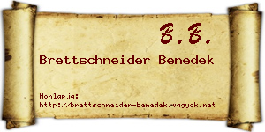 Brettschneider Benedek névjegykártya